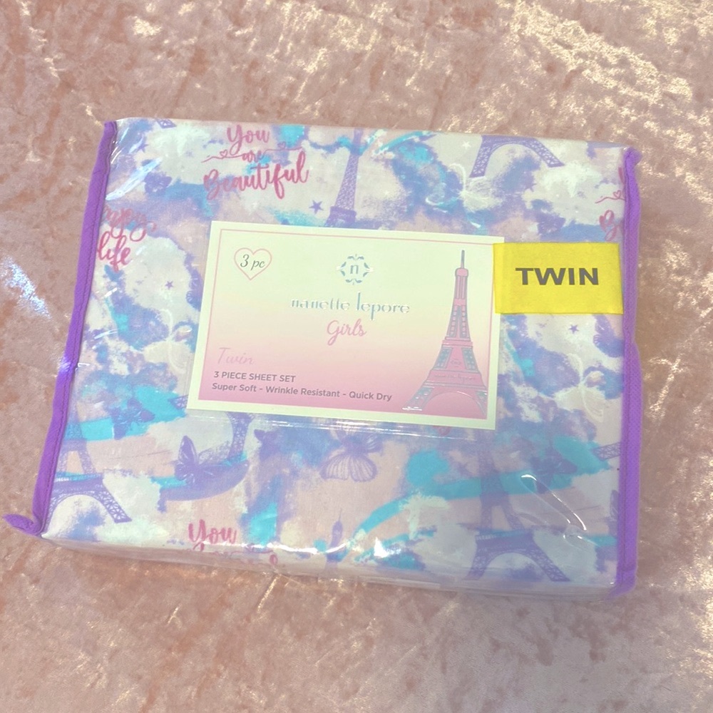 Nanette Lepore Girls Twin Sheet Set